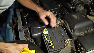 I'm Pumping the Pedals While My Neighbor Helps Me Repair the Car and to Pay Him I Suck His Cock