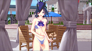Clorinde POV blowjob bikini - Genshin Impact
