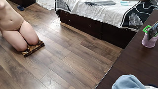 Sexy Wife Workout at Home Naked