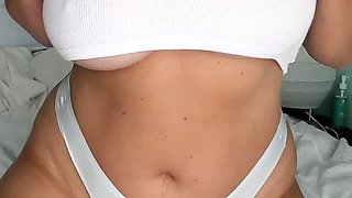 Big Boobed Blonde Masturbates With A Dildo In The Bathroom