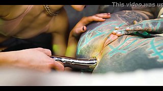 Two hot girls in latex and high heels using Big metal toy together - ATP, anal gapes, lesbian