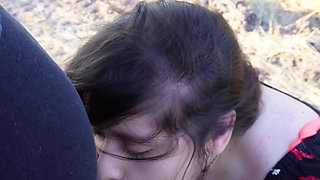 Quickie Outdoor Blowjob