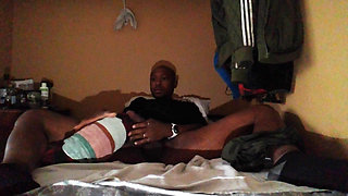 Hard black dick cumming from tight hole