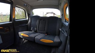 Faux cab - teenage Big Tits brunette in narrow clothes pounded and gives oral to oral creampie before her romantic date