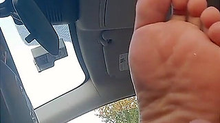 Car Session Foot Massage with Star N Footjob!!