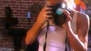 Schoolgirl brunette doggystyle and blowjob