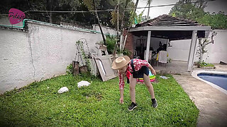 Perv Grandma Hires Young Gardener and Ends up Fucking Him Hard in the Ass