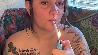 Chubby Smoker Masturbating