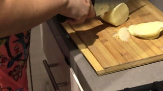 Hot Chinese Wife Prepares Hot Pot.... Eats Stepdaddy's Cum with Her Chopsticks