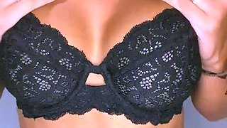 Brunette with big boobs teasing on webcam
