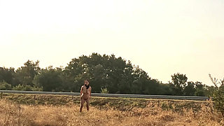 Humiliation of the Slave Girl Tich - Showing Her Pussy and Tits