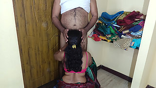 Housewife saree showing