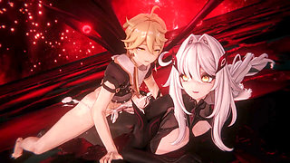 Genshin Impact - Ronova and Anastasya Passionate Sex - 3D Hentai Animations