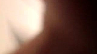 Natural babe brunette with sexy black lingerie masturbates