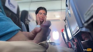 Public Cock Flashing In Airplane - I Brought Stranger To Cum In Two Minutes
