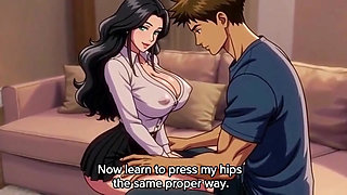 Stepmom teach his stepson how to sequese big natural tits 3D Anime