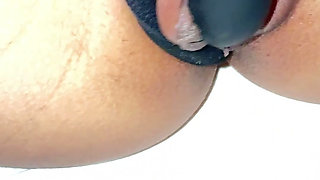 DILDO AND  DICK BOTH  INSIDE MY PUSSY..... WITH CUM  ON .....!!!!!!