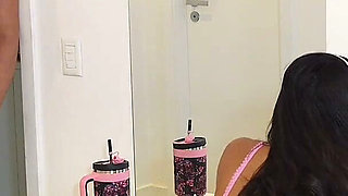 18-year-old Girl Teases with Short Clothes and Gets Milked in Her Tight Pussy