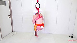 Butt Sex cosplayer blowing cock