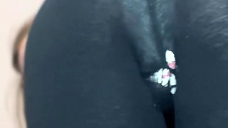 Showing off My Small Boobs & My Ass in Old Leggings