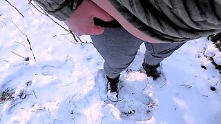 Snow Spanking: Outdoor BDSM Punishment with Bouncy Tits Action