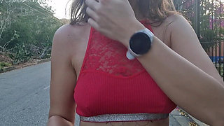 Flashing in Open While Walking