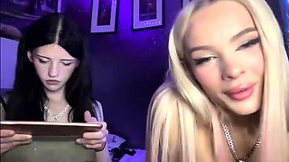 Amateur blonde and brunette have hot lesbian sex