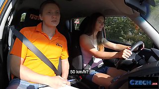 Czech xxx - failed driving test turns into muddy blow-job and doggy screw