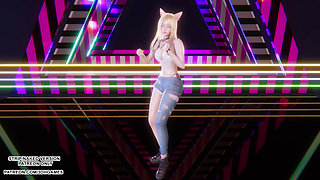 MMD NewJeans - Hype Boy - Ahri and Seraphine Sexy Kpop Dance League of Legends Hentai Uncensored 4K 60FPS