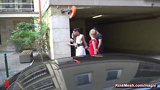 Wild public group fucking of ass fuck action