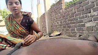 Outdoor fucking my beautiful hot wife and fucking in Indian village hot couples