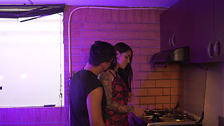 Fucking the Gothic Girl in the Kitchen