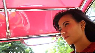 Petite Thai MILF picked up for horny sex