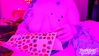 Big Tits Oiled & Stickered