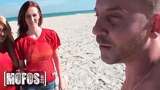 Mofos - Dee Dee Lynn & Marina Angel expose their kinky sides, turning a game into steamy dick sucking fun