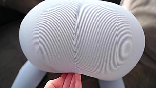 Caught Step Sister Masturbating and Fucked Her Through the Hole in Her Yoga Pants