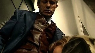 Hot blonde sotckings blowjob anal fuck vintage