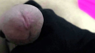 Indian wife uses hand gloves to masturbate husband and gets fucked in missionary, Shaved Indian pussy with shaved Husband