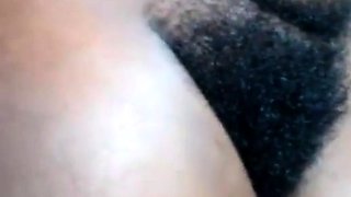 African Amateur's Hairy Webcam Show