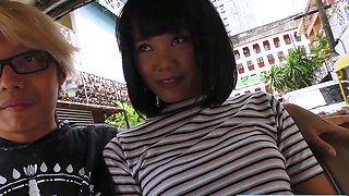 Amateur Thai MILF picked up for a ride