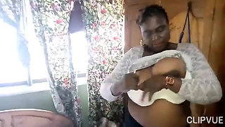 Lady Sharon Display Her Big Boobs and Fat Pussy