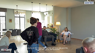 Backstage! Petite Sasha Paige and Her Cuckold Boyfriend on the Set of Anal Rough Porn with Ass-to-mouth Fucking!