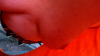 Beating One of Her Tits on Monument