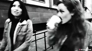 Superb Ella Hughes and Rina Ellis at romantic scene