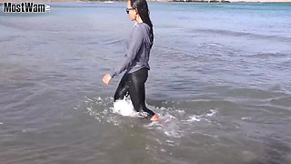 Wet Workout at the Beach