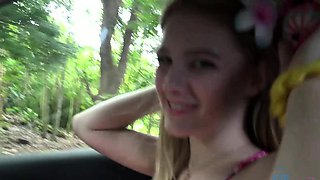 Blonde teens naughty public masturbation outdoors