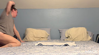 Riding My Son in Laws Fat Dick with My Pussy and Asshole