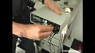 Annmarie Solo Brunette Squirting with Sex Machine and Dildos