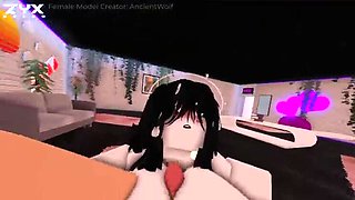 Fucking a dirty Whorblox girl's throating and creampie in the vibe, ft. Sexorroblox
