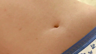 Asian Stepdaughter Lets Me Rub Her Wet Panties Then Fuck Her... Big Cumshot on Pussy